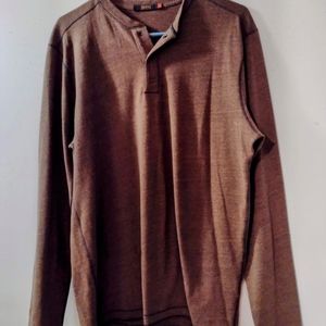 😲! MENS Agave ash brown pull over top in size med exc.cond
